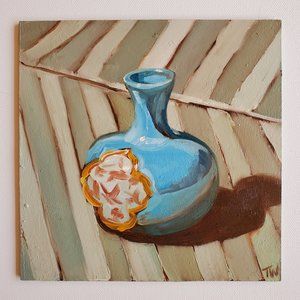 The Blue Vase Original Oil Painting